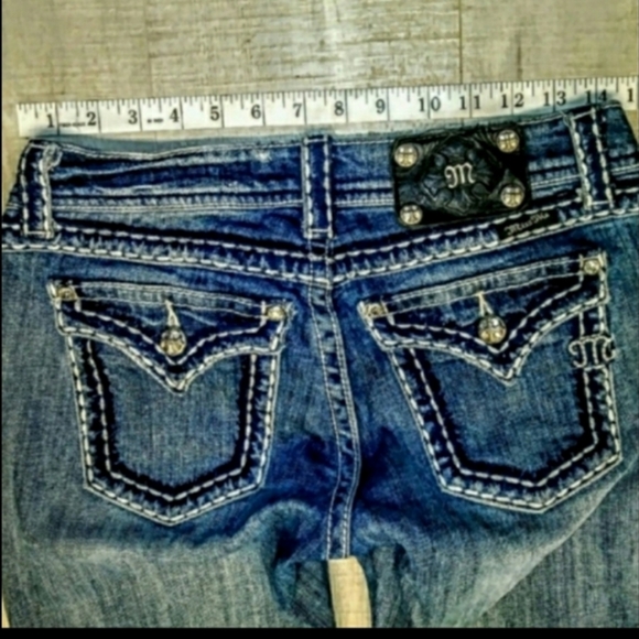 Miss Me Jeans Easy Boot Cut Flap Pocket Size 26 - Picture 12 of 12